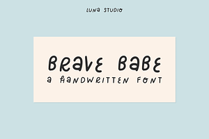 Brave Babe | A Handwritten Cute Font, a Font by Luna Studio