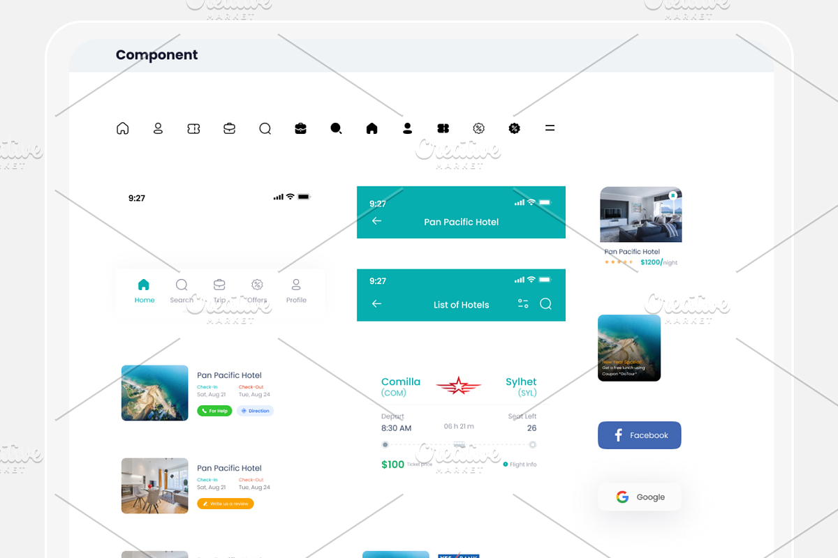 GoTour - Tour & Travel App UI Kit, an App Template by Pixency (Photo 4 of 6)