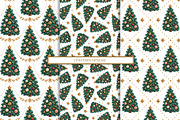 Vintage Christmas Painted Patterns 1, a Pattern Graphic by Euonia Meraki (Thumbnail 2 of 8)