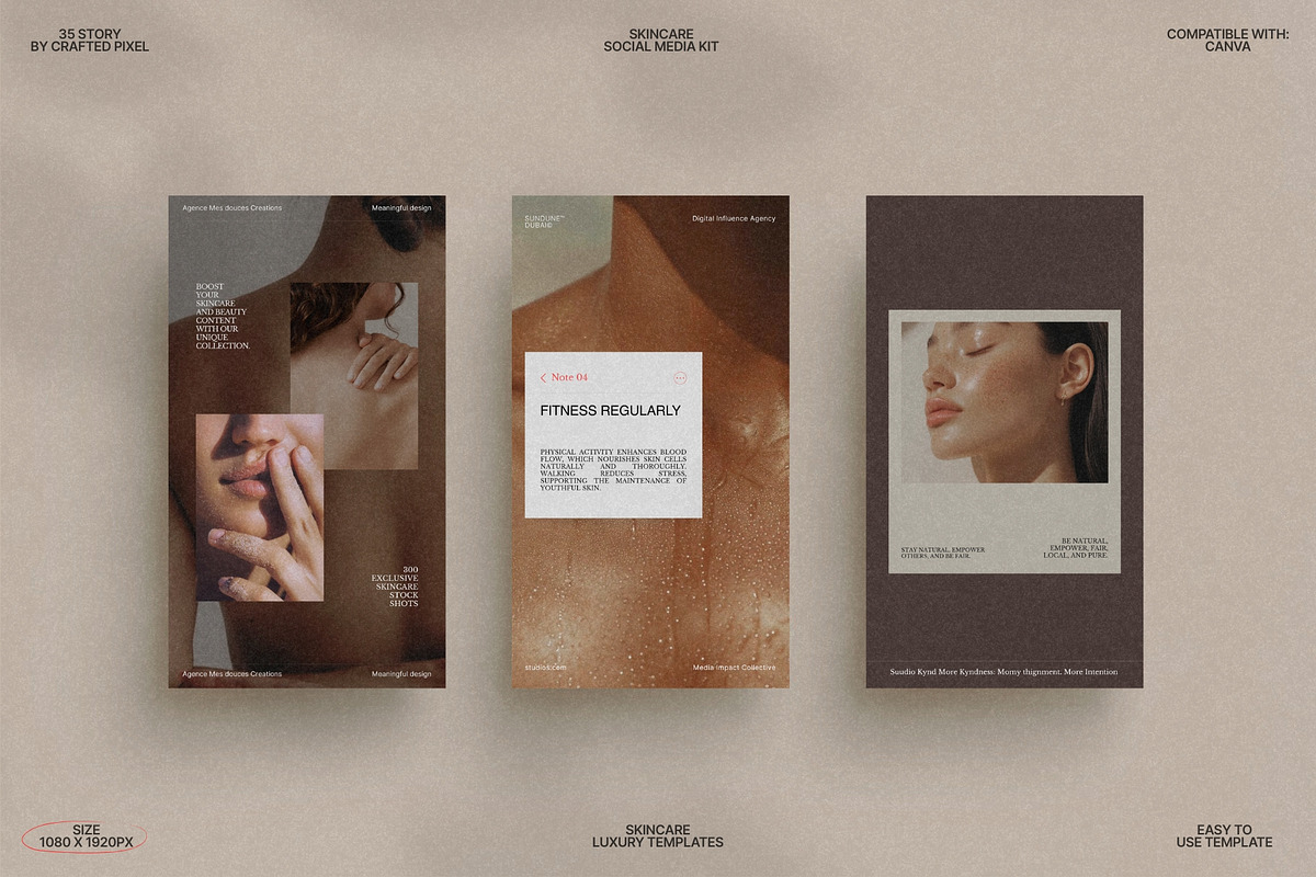 Skincare Story Kit for Canva preview 2