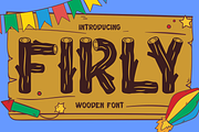 Firly Wooden Font, a Font by PutraCetol Studio (Thumbnail 1 of 5)