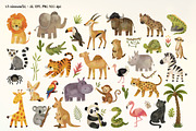 Wild Animals Watercolor Collection, an Animal Illustration by Hanna's ArtLab (Thumbnail 2 of 4)