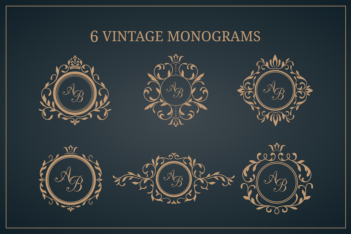 Wedding invitations with monograms, an Invitation Template by MARIA KOLYADINA (Photo 3 of 3)
