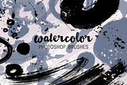 Doodle Watercolor photoshop brushes, a Brush Add-On by Studio-Charlie (Thumbnail 1 of 4)