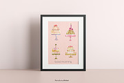 Watercolor Cakes Clipart, an Illustration by MariaScaroniAtelier (Thumbnail 2 of 6)