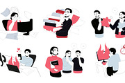 Office Problems Flat Illustrations, a Finance Illustration by alexdndz (Thumbnail 2 of 3)