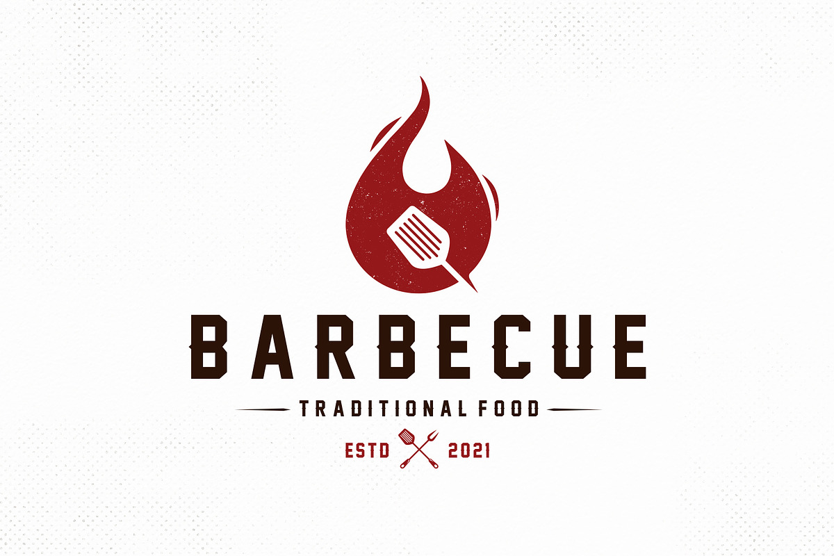 Barbecue Fire Logo Template, a Branding & Logo Template by vectorwithin (Photo 1 of 4)