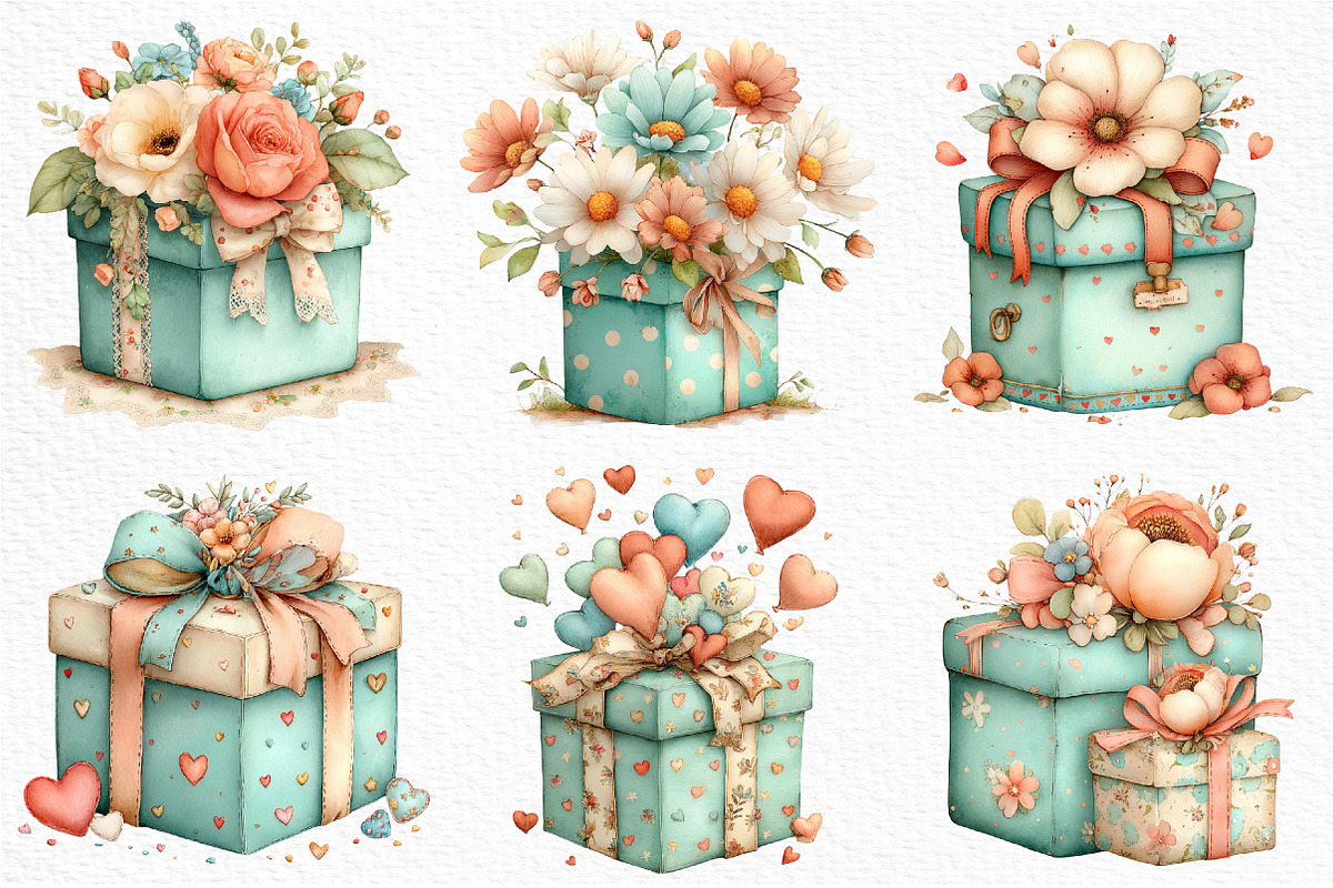 Mother’s Day Gift Box Clipart, an Illustration by Craft Nest (Photo 6 of 6)