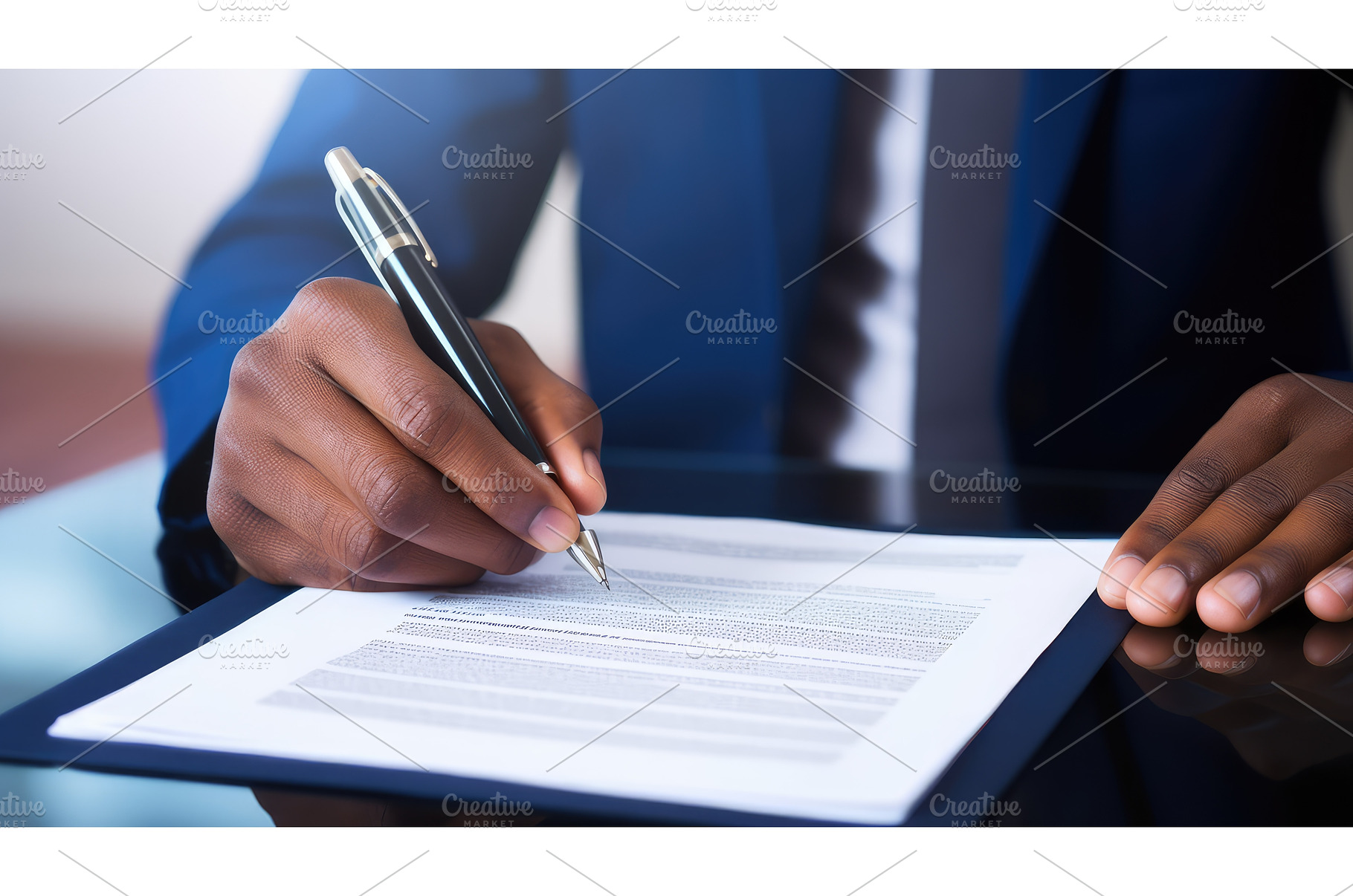 close resume blue ai generated, an Abstract Photo by pikepicture