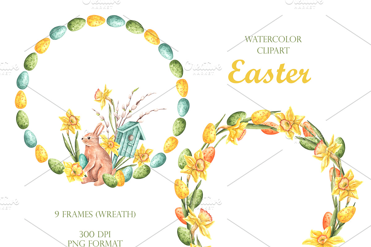 Easter traditions watercolor set., an Illustration by SabinaWatercolorArt (Photo 10 of 18)