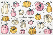 Pumpkins & Autumn Decor Set, a Seasonal Illustration by Panna Limon Store (Thumbnail 3 of 10)