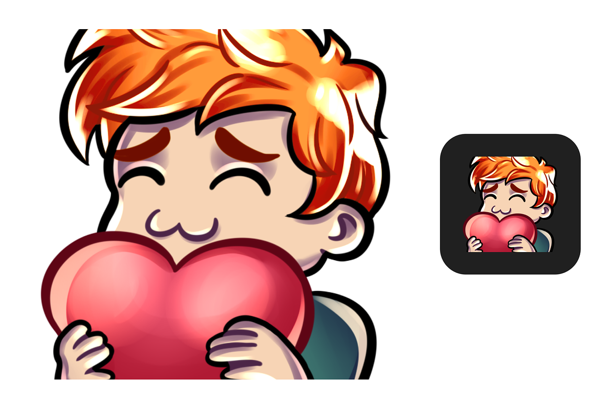 12 Red Hair Chibi Boy Twitch Emotes, an Illustration by Custom Fonts & Patterns (Photo 10 of 12)