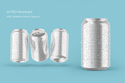 Glossy Metallic Can Bundle, a Product Mockup by Graphic Bird (Thumbnail 7 of 19)