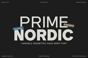 Prime Nordic - Family Geometric Font
