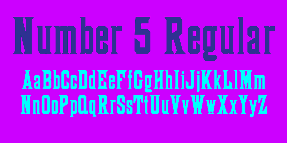 Number5Reg, a Serif Font by Wooden Type Fonts (Photo 1 of 2)