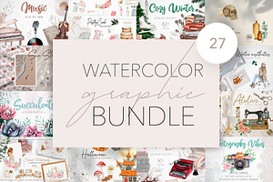 Watercolor Graphic Bundle