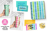 Retro Border Brushes for Procreate, a Brush Add-On by Studio Kitsch (Thumbnail 4 of 9)