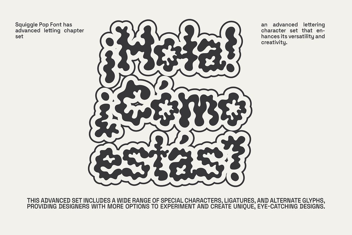 Squiggle Pop Font - Fun Display Type, a Handwritten Font by softulka (Photo 7 of 9)