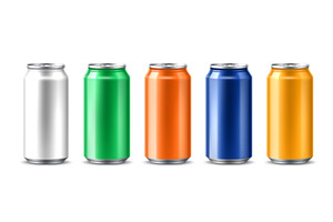Realistic soda drink tin cans, a Food Illustration by Buch&Bee