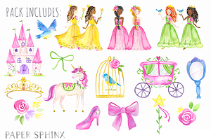 Watercolor Princess Pack