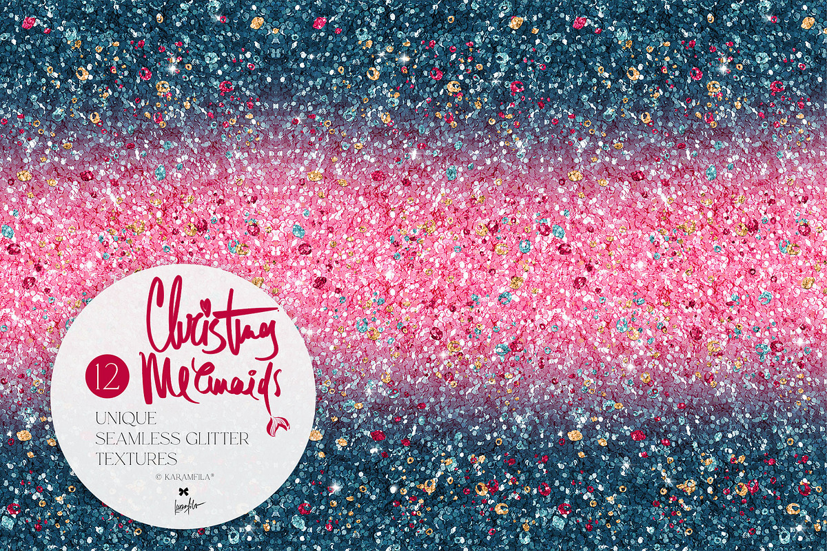 Mermaid Glitter Textures, a Pattern Graphic by KaramfilaS (Photo 7 of 15)