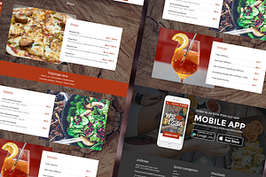 Pizza Restaurant Website PSDs