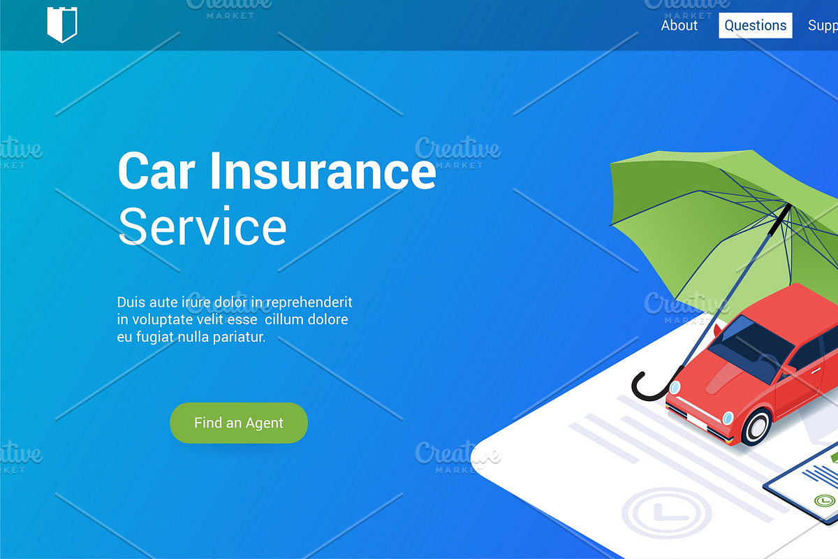 Isometric landing page template, a Templates & Theme by Genestro Shop (Photo 2 of 5)