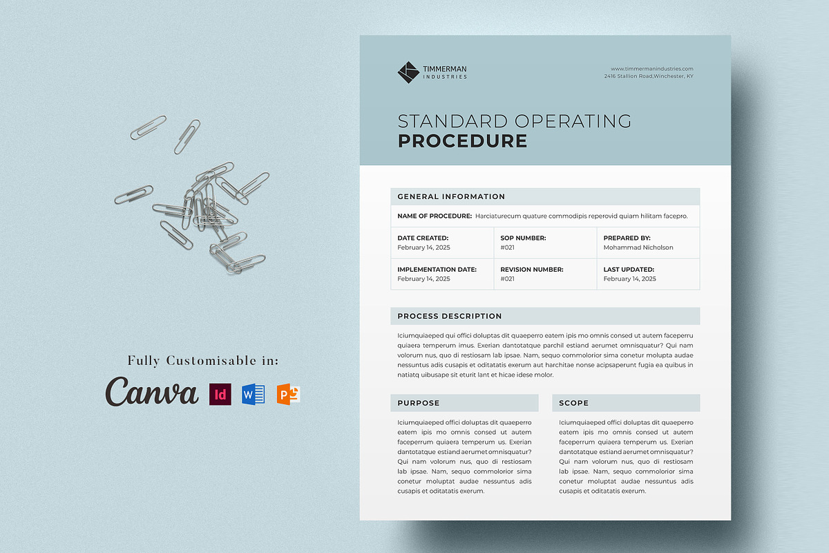 Standard Operating Procedure, SOP, a Stationery Template by Niofix (Photo 2 of 6)