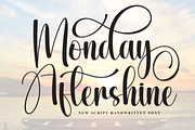 Monday Aftershine | Script Font, a Handwritten Font by Scratchones (Thumbnail 1 of 9)