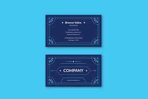 Simple Blue Line Business Card