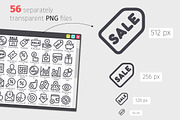 Discount Line Icons Set, an Outline Icon by Voysla's Shop (Thumbnail 3 of 4)