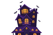 Spooky Halloween haunted house, a Seasonal Illustration by Yayasya (Thumbnail 2 of 3)