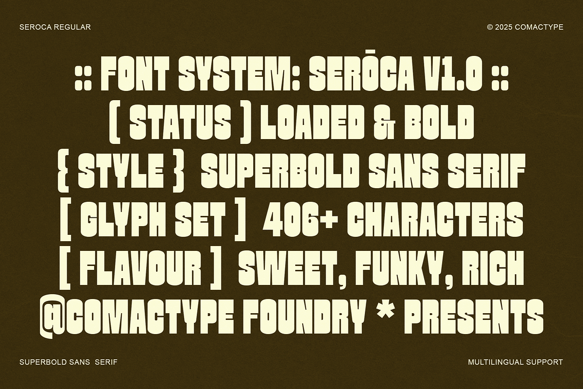 SEROCA - A Funky Sans Serif Font, a Sans Serif Font by Comactype Foundry (Photo 3 of 15)