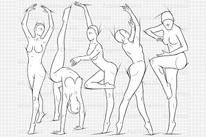 Procreate Dynamic Girl Pose Brushes