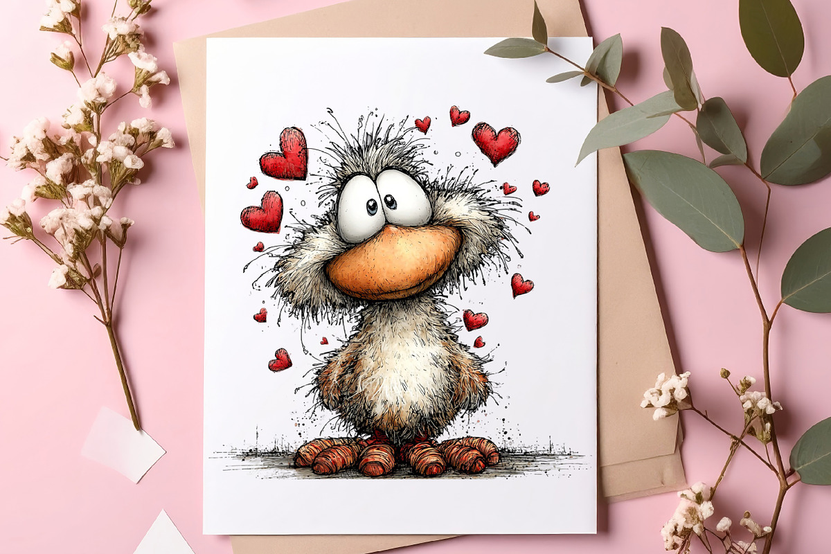 Woodland Valentine Portraits Clipart, an Illustration by SinaCreation (Photo 8 of 11)