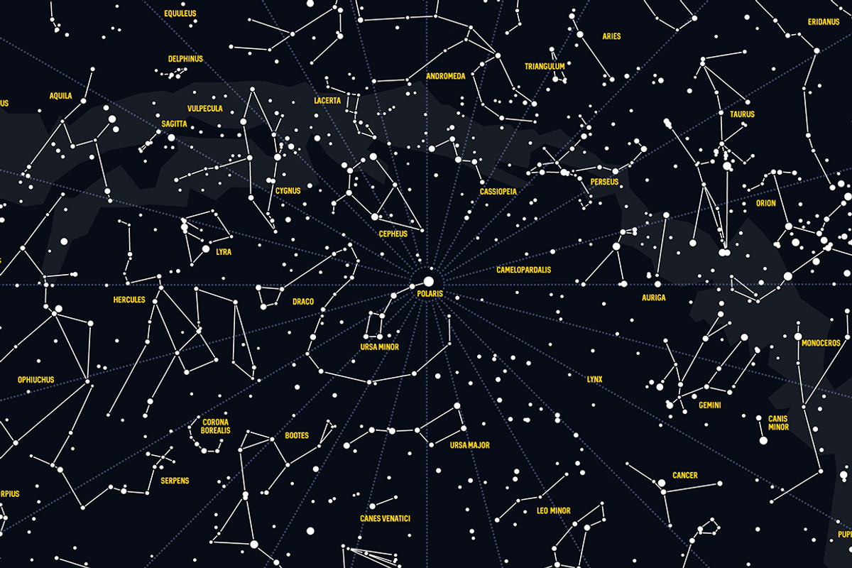 Night Sky with Constellations, an Object Graphic by DOBROGRAPH (Photo 6 of 6)