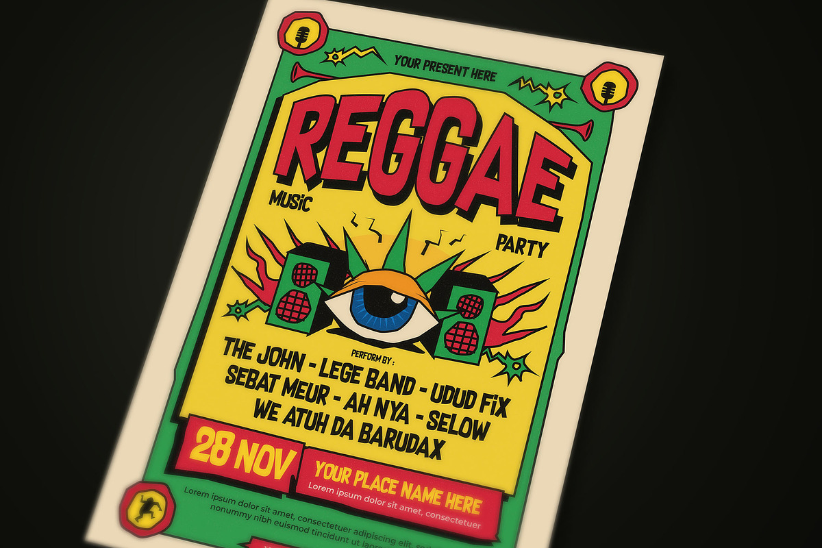 Reggae Music Festival Flyer, a Flyer Template by megarez (Photo 3 of 3)