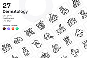 Dermatology Icons Set - Line, an Outline Icon by Kmg Design (Thumbnail 1 of 2)