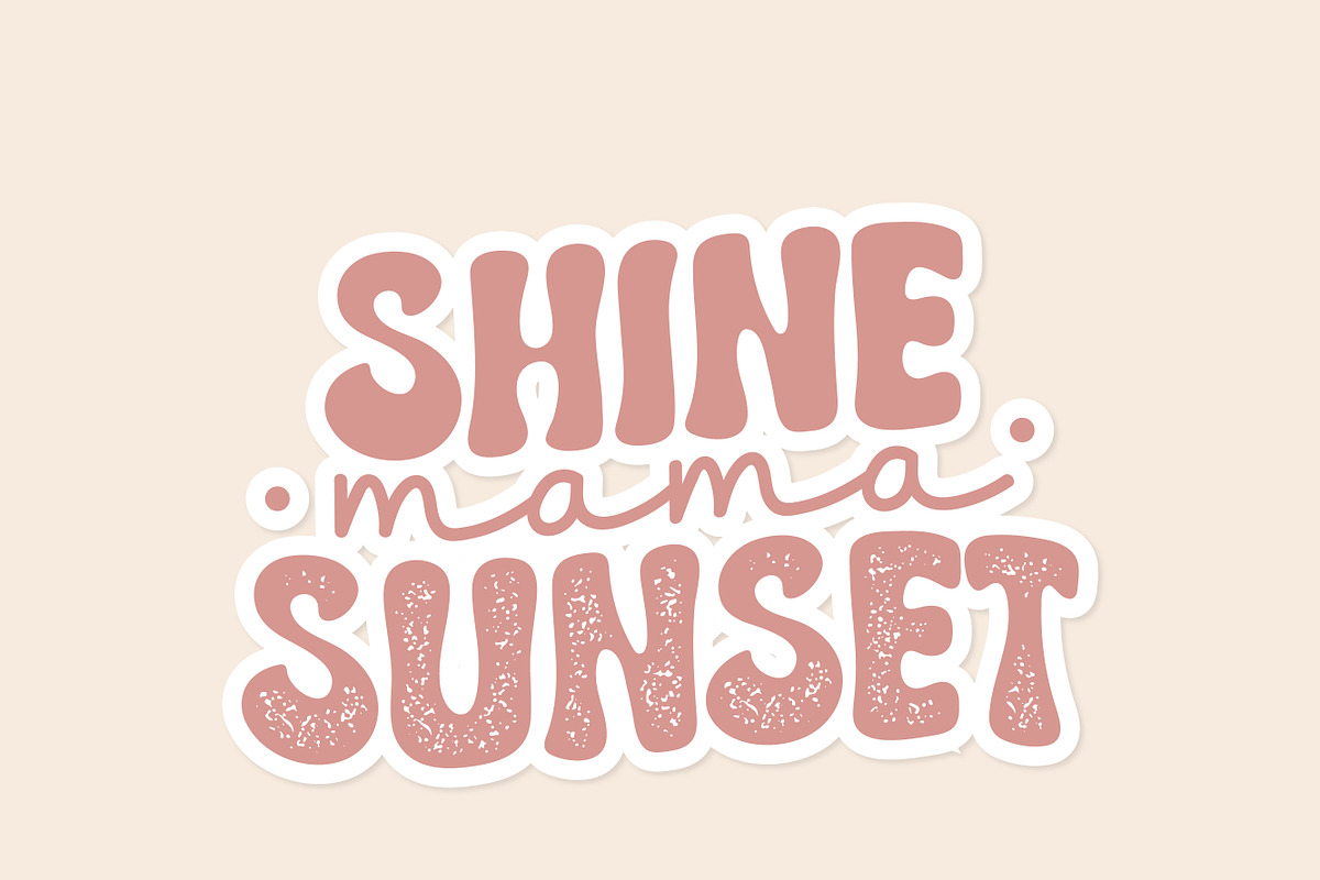 Pink Retro, a Handwritten Font by Mini_World (Photo 3 of 7)