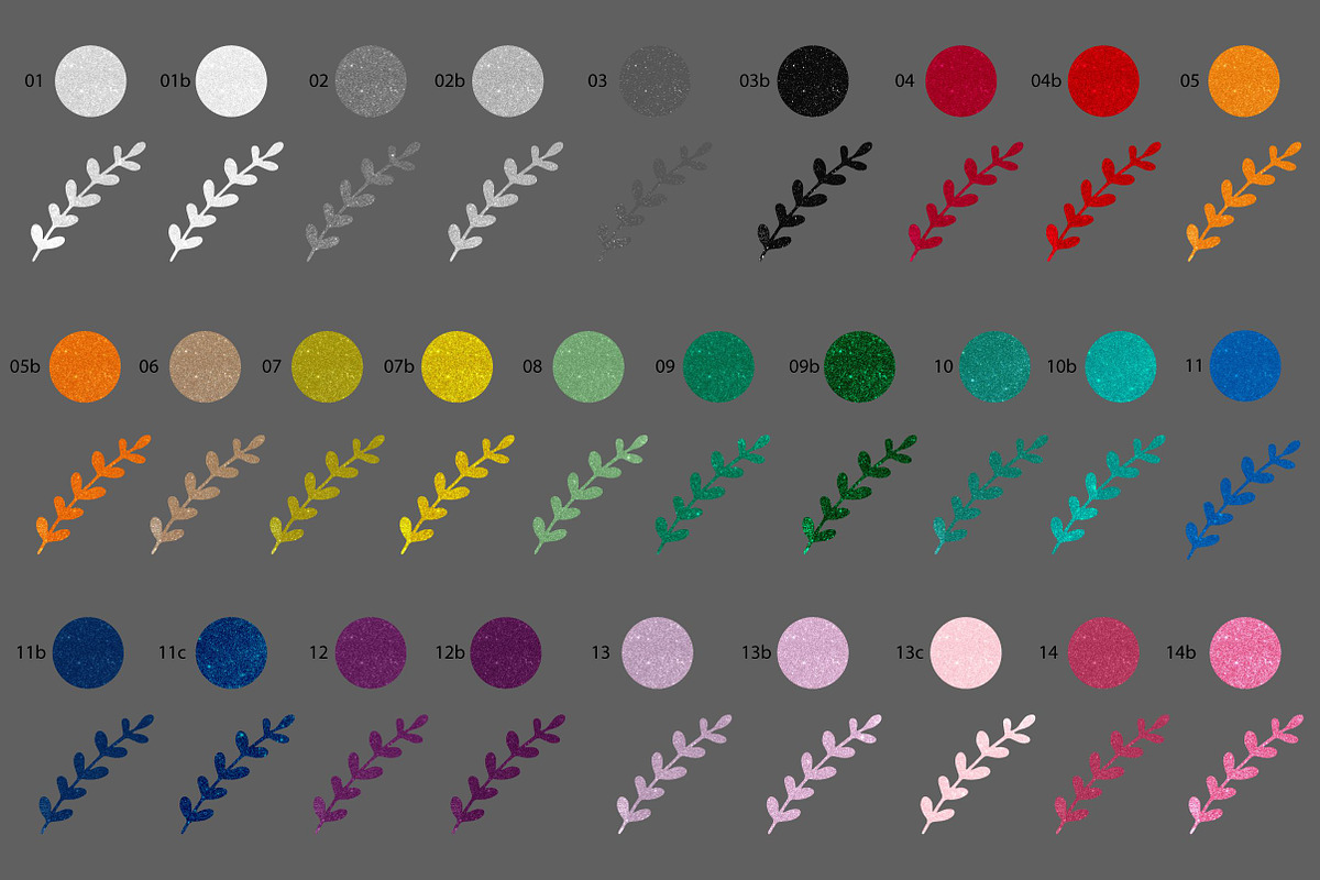 Sparkling glitter swatches 28 AI CC, a Layer Style Add-On by bigmomentsdesign (Photo 6 of 6)