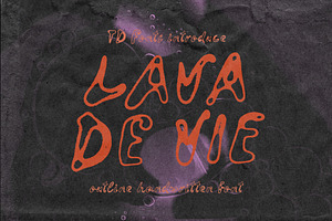 Lava de Vie outline handwritten font, a Handwritten Font by TD fonts