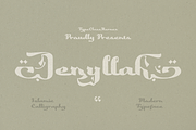 Jenyllah - Islamic Calligraphy, a Script Font by TypeClassHeroes (Thumbnail 1 of 10)