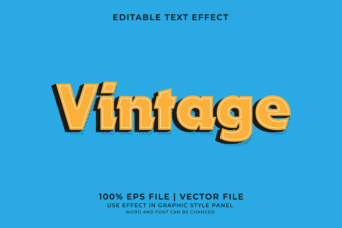 Vintage Text Effects Bundle, a Layer Style Add-On by WM48 Shop (Photo 15 of 17)