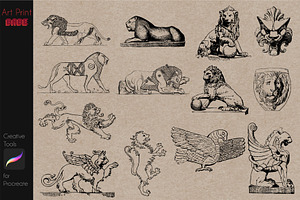 Mythology Statue Stamps Ancient Gods