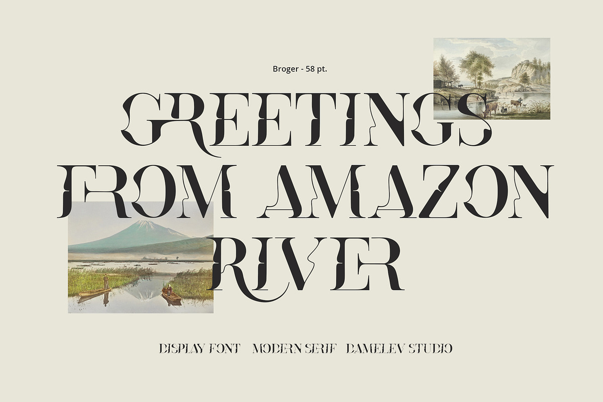 Broger Display, a Serif Font by Damelev (Photo 4 of 10)