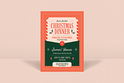 Pink Christmas Dinner Invitation, an Invitation Template by VectorVactory (Thumbnail 1 of 3)