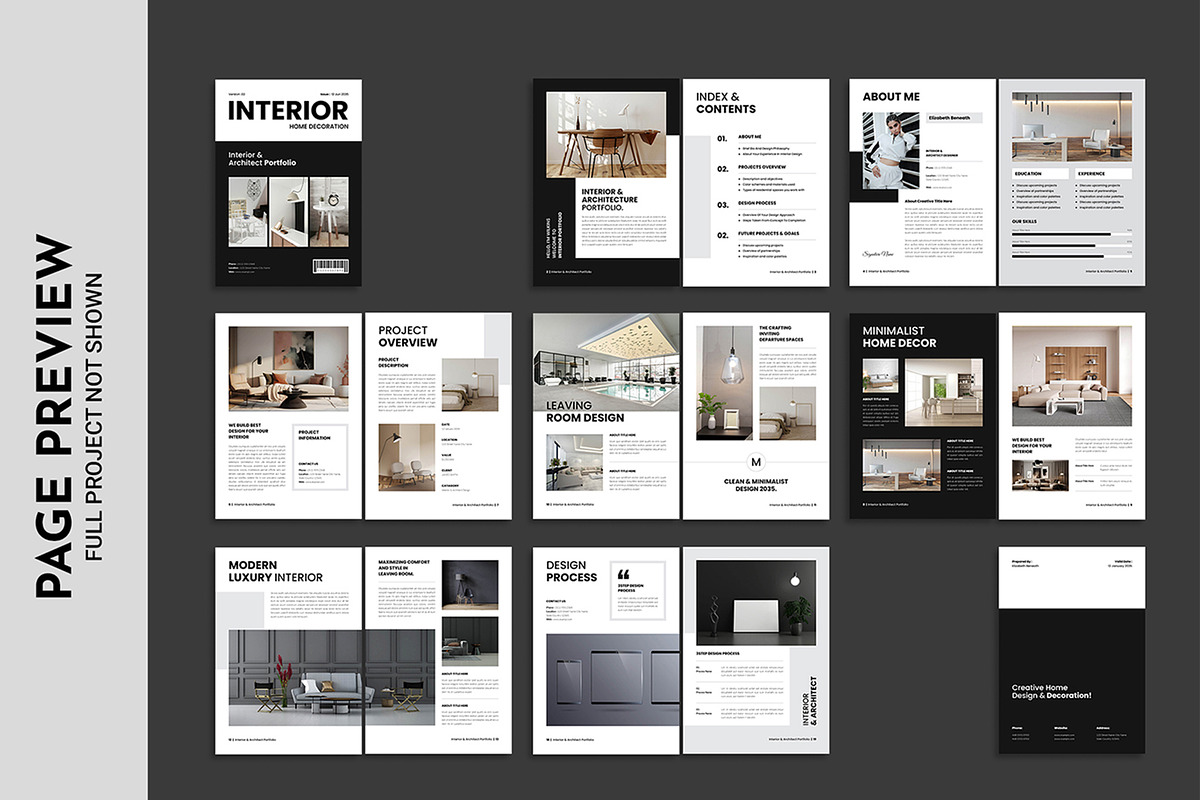Interior Design Portfolio Template, a Brochure Template by Spark_Creative (Photo 14 of 15)