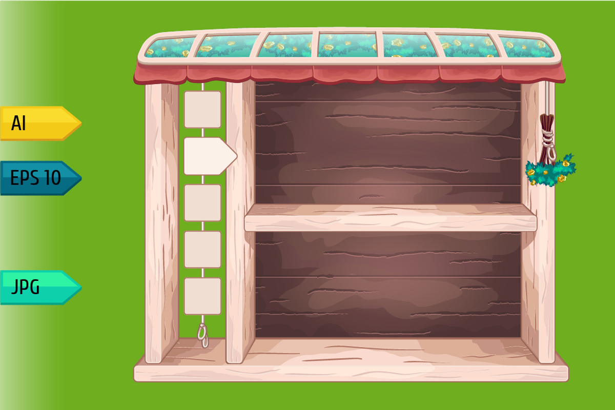 Game wooden shelf windows set, a Templates & Theme by julia_musdotter (Photo 13 of 20)