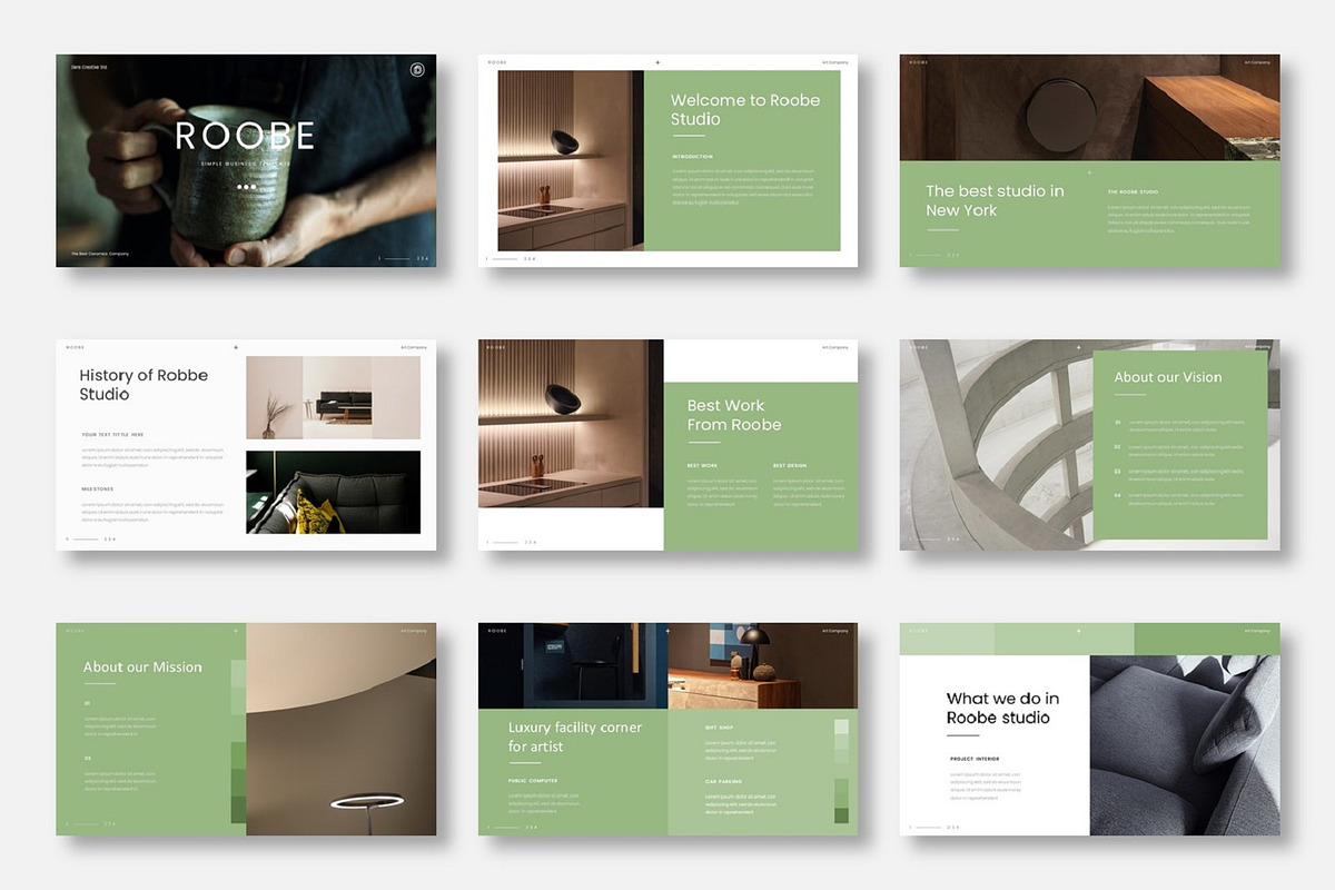 Roobe  – Business PowerPoint Templat, a Presentation Template by Dens Creative Studio (Photo 2 of 6)