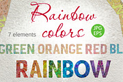 Rainbow color zentangle design words, a Background Graphic by Watercolor fantasy (Thumbnail 1 of 5)